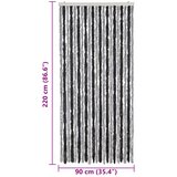  Zastor protiv muha sivo-crni 90 x 220 cm od šenila | Eponuda.com