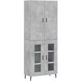 Maison Chic Visoka Komoda - Predalnik betonsko siva 69,5x34x180 cm inženirski les, (21718816) Cene