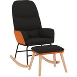 The Living Store Gugalni stol s stolčkom črno blago - Gugalni Stol S Stolčkom, (21420601) | Shoptok.si