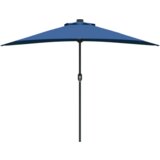 vidaXL Vrtni dežnik Azur modra 294 x 150 x 224 cm blago | Shoptok.si
