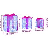vidaXL Dekoracija Darilne Škatle 3 pcs Modra 20 x 20 x 21 cm Akril | Shoptok.si