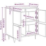 vidaXL Komode 2 pcs Crni hrast 120 x 35 x 70 cm Konstruirano drvo | shoptok.hr