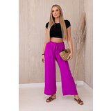 Kesi Wide-waisted trousers in dark purple colour | Shoptok.si