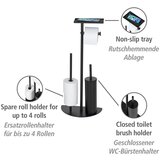 Wenko Crni željezni držač za WC papir sa četkom Cosenza – | shoptok.hr