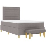  Krevet s opruga kutije Sivo-smeđa 200 x 120 cm tkanina | shoptok.hr