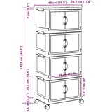 vidaXL Škatla za shranjevanje s kolesi 28 L 48x29,5x112,5 cm | Shoptok.si