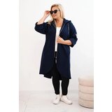 Kesi Włoski Elegant Plus Size women's coat with a collar and large pockets fango | Shoptok.si