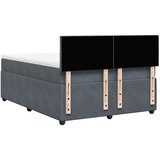  Krevet s oprugama i madracem tamnosivi 140x190 cm baršunasti | shoptok.hr