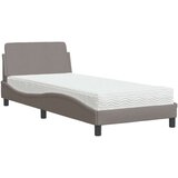  Krevet s madracem smeđesivi 90x190 cm od tkanine | shoptok.hr