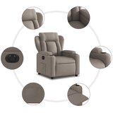  Električni naslonjač od tkanine smeđesivi | shoptok.hr
