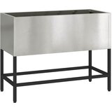  Povišeni Vrtni Planter Srebrno 60 x 26 x 45 cm Nehrđajući čelik | shoptok.hr