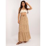 Fashion Hunters Brown floral skirt
