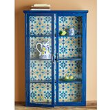 Bloomingville Plava vitrina od masivne jele 81x122x22 cm Hazem – | shoptok.hr