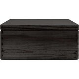 vidaXL Drvena kutija s poklopcem crna 40x30x13 cm puno drvo bor | shoptok.hr