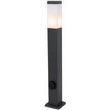 QAZQA Buitenlamp donkergrijs 80 cm met stopcontact IP44 - Malios | Shoptok.si