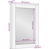  Zrcalo za kupaonicu Finš acacije smeđa 50 x 70 x 3 cm | shoptok.hr