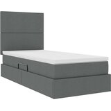  Krevet s prostorom za pohranu s LED-om Tamno siva 100 x 200 cm | shoptok.hr