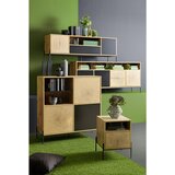 CARRYHOME nočna omarica, črna, barve hrasta | Shoptok.si