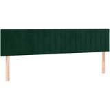  Uzglavlja tamnozelena 200x5x78/88 cm baršunasta | shoptok.hr