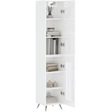  Visoka komoda sjajna bijela 34,5x34x180 cm konstruirano drvo | Eponuda.ba