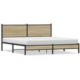  Metalni okvir kreveta bez madraca boja hrasta sonome 160x200 cm | Eponuda.com