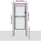  Vrtna vrata Čelik 100x175 cm Zelena | shoptok.hr