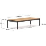 Kave Home Vrtni stolić za kavu od masivne tikovine 63x149 cm Sorells – | shoptok.hr