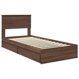 Krevet s od storage Smeđi hrast 75 x 190 cm Konstruirano drvo | shoptok.hr