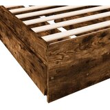  Okvir kreveta s ladicama boja dimljenog hrasta 75x190 cm drveni | shoptok.hr