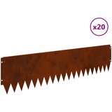  Ograda oko Travnjaka 20 pcs 103 x 25 cm Čelik Rđa | Eponuda.com