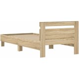  Okvir za krevet s uzglavljem boja hrasta 100x200 cm drveni | shoptok.hr