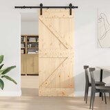  Klizna vrata NARVIK Prirodna i crna 85 x 210 cm (152,5 cm) | shoptok.hr