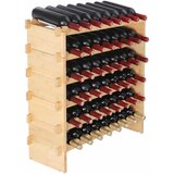  Modularni stalak za vino od 48 boca koji se može složiti stalak za vino od bambusa, 6 razina | shoptok.hr