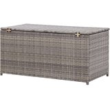 vidaXL Vrtna škatla poli ratan 100x50x50 cm siva, (20579941) | Shoptok.si