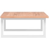  Zidna polica za umivaonik od čelika i masivne hrastovine Smeđa 80 x 50 x 2 cm | Shoptok.si
