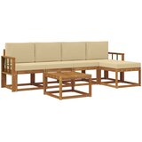  Set vanjskih sofa 6 kom. Prirodna i bež | shoptok.hr