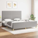  Okvir za krevet s uzglavljem svjetlosivi 180x200 cm od tkanine Cijene