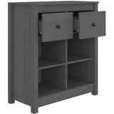 Komoda sivi 70 x 35 x 80 cm od masivne borovine | Eponuda.com