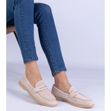 D/CEO marka niezdefiniowana Beige classic perforated loafers from eco-suede Argossa | Shoptok.si