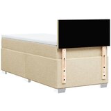  Okvir kreveta s oprugama i madrac krem 80x200 cm od tkanine | shoptok.hr