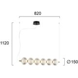  LED luster na sajli PELLUCID LED/23W/230V zlatna/prozirna | Eponuda.com