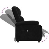  Električni naslonjač crni baršunasti | shoptok.hr