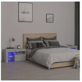 vidaXL Noćni ormarići 2 kom s LED svjetlima boja betona 70x36 5x40 cm | shoptok.hr
