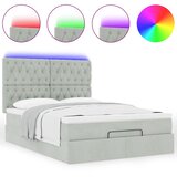  Otomanski krevet s madracima i LED 140x190 cm baršunasti | shoptok.hr