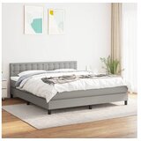  Krevet box spring s madracem svjetlosiva 160x200 cm tkanina | shoptok.hr