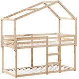 Krevet na kat s krovom 90 x 190 cm od masivne borovine | Eponuda.ba
