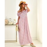 Resti Purple women's maxi dress with floral print- Clothing | Shoptok.si