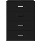 vidaXL Komoda črna 60x31x84 cm inženirski les | Shoptok.si