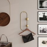 Kalune Design Kovinski stenski obešalnik v zlati barvi Dama – | Shoptok.si