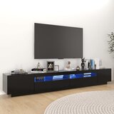TV ormarić s LED svjetlima crni 260 x 35 x 40 cm | shoptok.hr